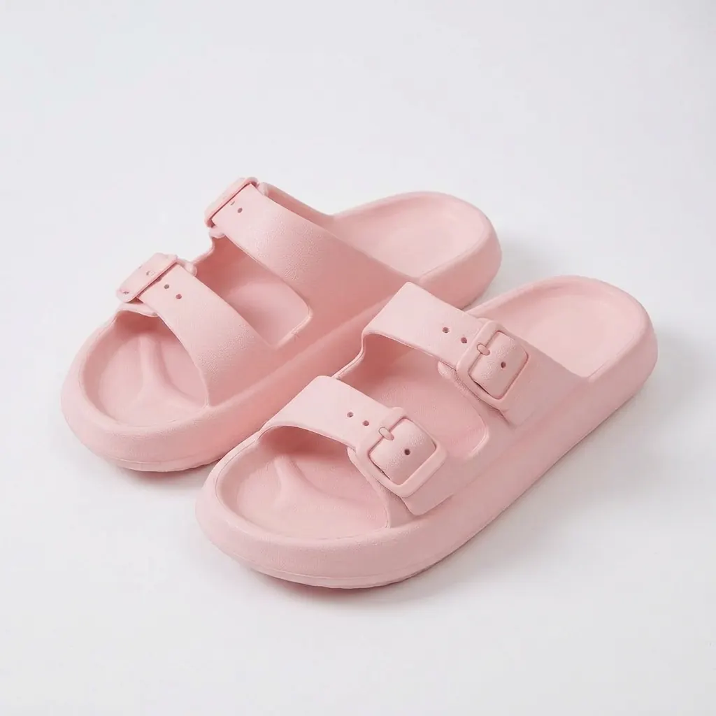 Pinke Bloom-Sandalen