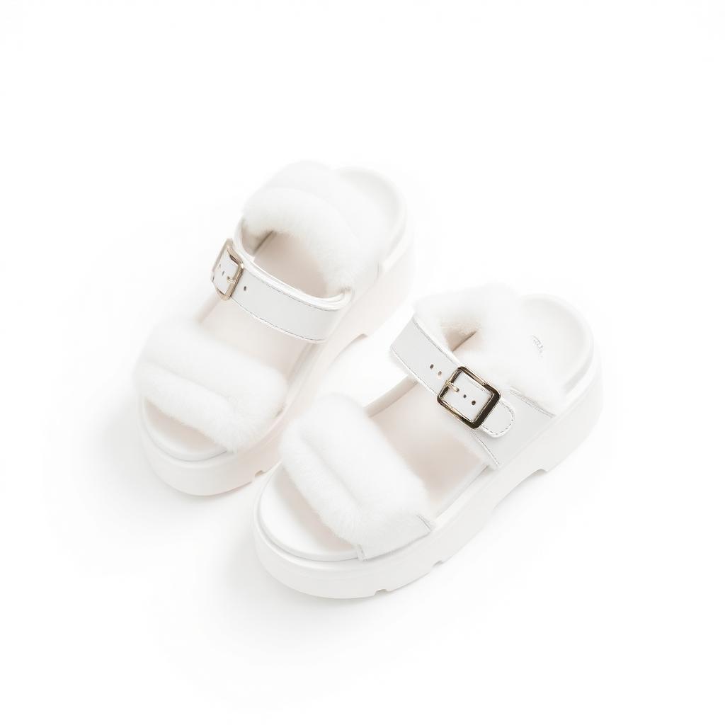 Weiße Bloom-Sandalen