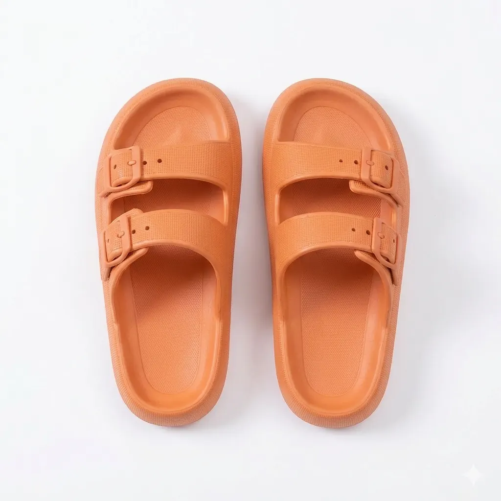 Orange Bloom-Sandalen