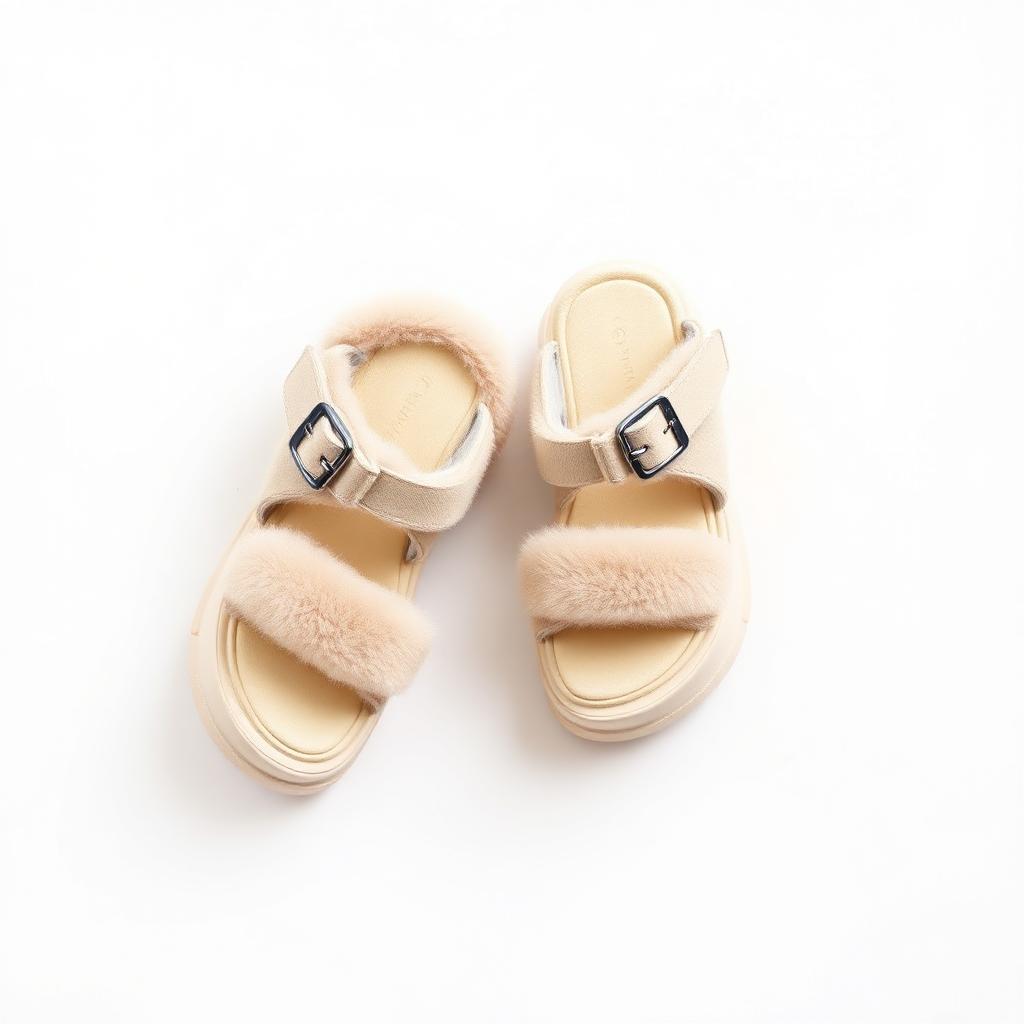 Beige Bloom-Sandalen